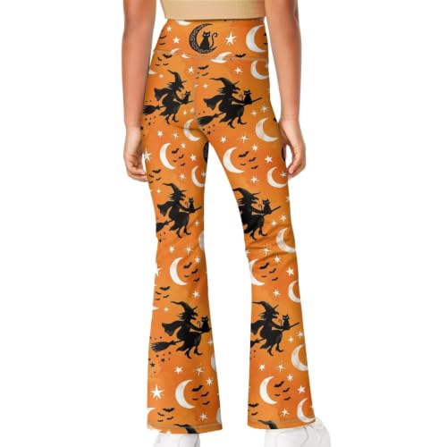 Image of Girls Flare Leggings 5-14T Cute Bell Bottoms for Girl Yoga Pants for Gym