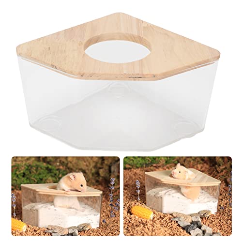 Bain de sable hamster anti projections récipient d'angle pour cage propre