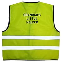 Kids High Visibility Hi Viz Safety Vest Top Hi Vis Baby Waistcoat Childrens Gift (Large (2-3 Years), Grandad's Little Helper)