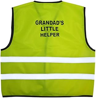 Kids High Visibility Hi Viz Safety Vest Top Hi Vis Baby Waistcoat Childrens Gift (LARGE (2-3 YEARS), DADY'S LITTLE HEPLER) by GILLICCI