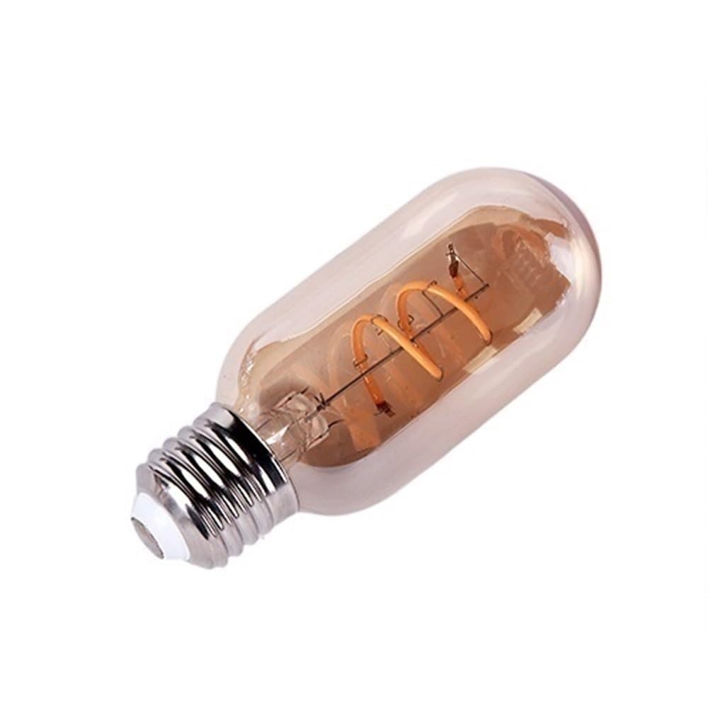 YSJX lighting, Paquete de 10, bombilla de filamento en espiral LED Vintage AC220V E27 3W lámparas de decoración Retro bombilla LED Edison Bombillas para el hogar(T45)