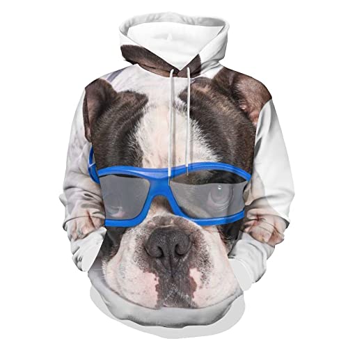 Sweat à capuche Bulldogge avec impression 3D ultra réaliste - Sweatshirt unisexe confortable