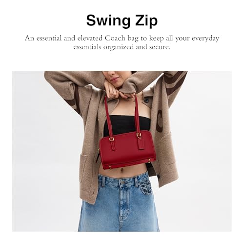 Image of COACH Swing Zip Bag with Grommets