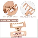 12 Pcs Rectangle Clips, Accessories for Women and Girls, Including 6 Pcs 4 Inch Large Clips for Thick Hair and 6 Pcs 2 inch Small Clips for Thin Hair (Neutral) - Image 5