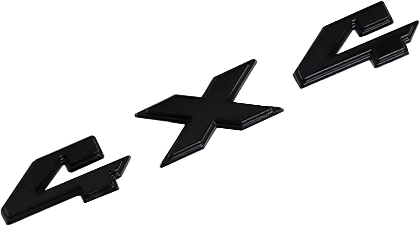 4x4 Emblems for Trucks Auto Tuning 4x4 Chrome Logo 3D Decal Emblem Logo Sticker Liberty Nameplate Badge for Limited (Black)