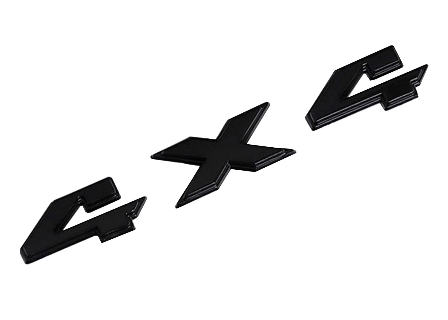 4x4 Emblems for Trucks Auto Tuning 4x4 Chrome Logo 3D Decal Emblem Logo Sticker Liberty Nameplate Badge for Limited (Black)