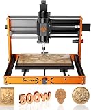 CNC Router Machine, ACMER Ascarva 3 S 500W CNC Milling Machine, Working Area 11.81” x 7.09” x 3.07” for Wood Plastic Metal Acrylic MDF Nylon Carving Cutting