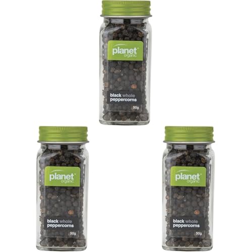 Planet Organic Black Peppercorns 50 g (Pack of 3)