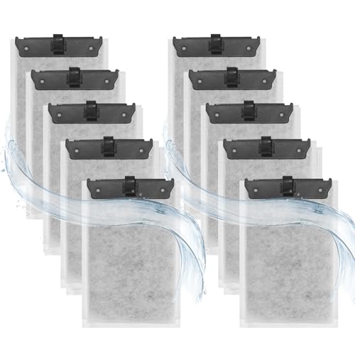 ROSYLEVE 10 Pièces Cartouche pour Filtres d'Aquarium EasyCrystal 250 et EasyCrystal 300, Filtre Intérieur pour Aquarium, Filtre Aquarium Contient du Charbon...