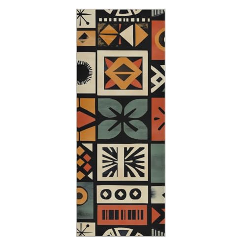 Hezely Non-Slip Hot Yoga Towel - Mat-Sized, Super-Absorbent Microfiber Sweat Towel for Gym, Bikram, Pilates and Yoga Mats,Indian Personality Stripes