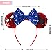 MADO spider mouse ears headband for kids boys girls women, Spider mini ears costume acceossories for kids boys girls women adults(red blue spider)
