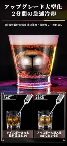 VOCCU ステンレス氷ボール 2個セット