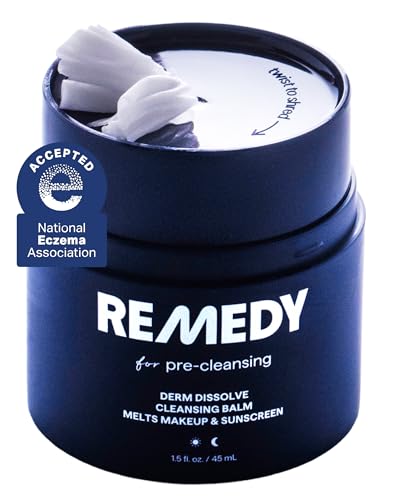 Remedy for Pre-Cleansing | Derm Dissolve Cleansing Balm | Melts Makeup and Sunscreen | Ceramides Safflower Lipids Centella | Fragrance Free| By Dermatologist Dr. Shah | 1.5 Fl Oz