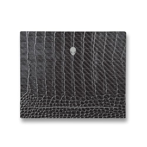 Image of MightySkins Carbon Fiber Skin Compatible with Alienware X14 R2 (2023) Full Wrap Kit - Black Gator Skin | Protective, Durable Textured Carbon Fiber Finish | Easy to Apply | Made in The USA