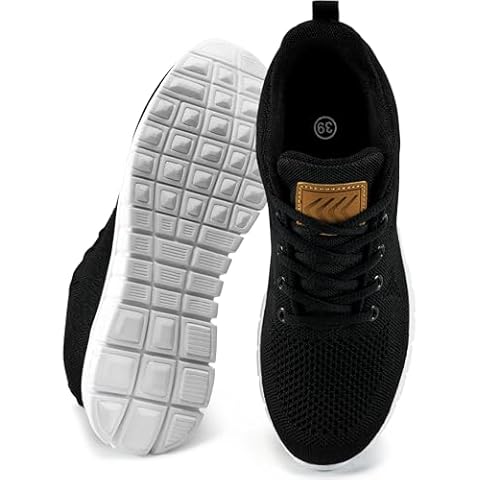 FUDYNMALC Womens Sneakers Tennis Shoes: Fashion Lightweight Running Shoes for Women - Casual Breathable Walking Shoes Black Cover