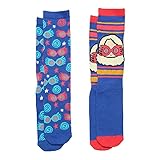 Harry Potter Chibi Luna and Specs All Over 2-pack Adult Crew Socks