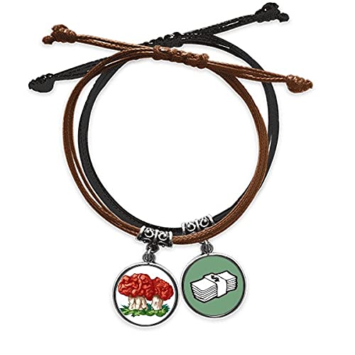 Pulsera de cuerda de hongo rojo el detalle perfecto para regalar