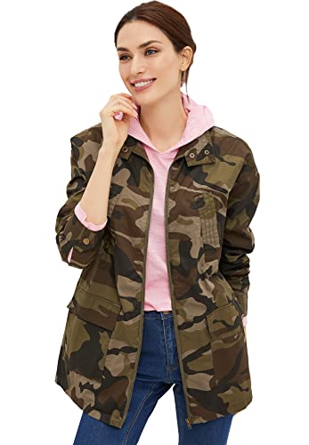 ellos Plus Size Camo Utility Jacket