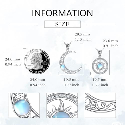 Couples BFF Matching Necklaces 925 Sterling Silver Cross/Yin Yang/Sun Moon/Mountain Wave Pendant Necklace Anniversary Birthday Gifts4