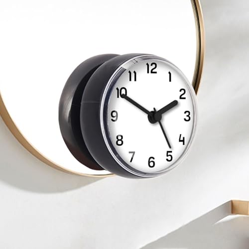 Horloge Étanche Pour La Salle De Bain | Réveil mural à ventouse, fonctionne sur pile - Horloge à ventouse pour douche | Pour cuisine, salle bain, sauna, intérieur, , piscine, appartement et dortoir – vue 3