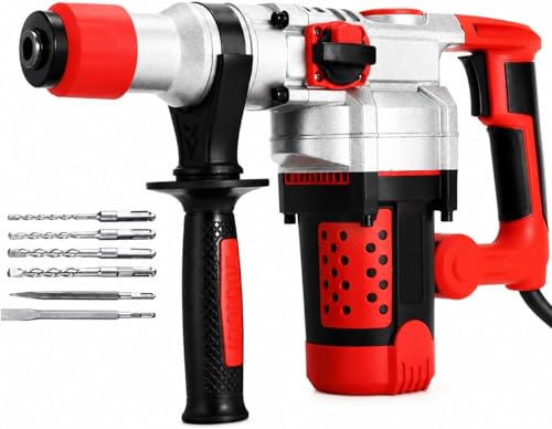Image of Demolition Hammer Drill Electric Concrete Breaker for Heavy-Duty Drilling and Chiseling in Masonry Renovation Work