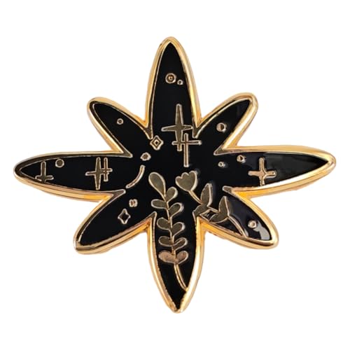 Leraverppy Enamel Pin,Star Sky And Flower Lapel Pin,Fashion Versatile Badge,Brooch For Birthday Wedding Anniversary Memorial Funeral Charity,Decor DIY,Gift For Someone You Respect Lovers Friends Teens