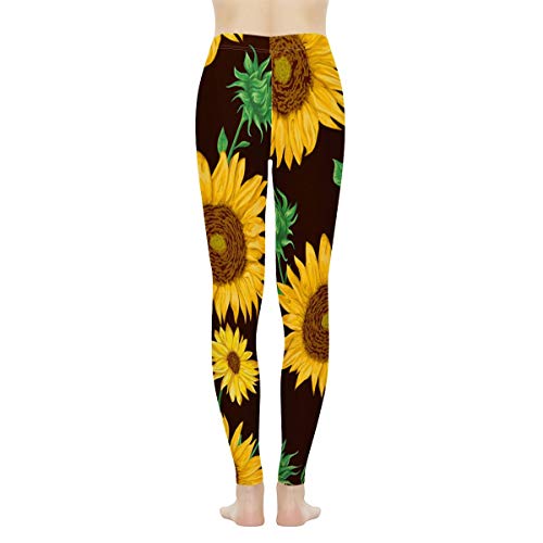 Uniceu Sunflower Leggings Outfit Women Plus Size Floral Fashion Print Ultra Soft Tights Stretchy Yoga Pants #TOP2