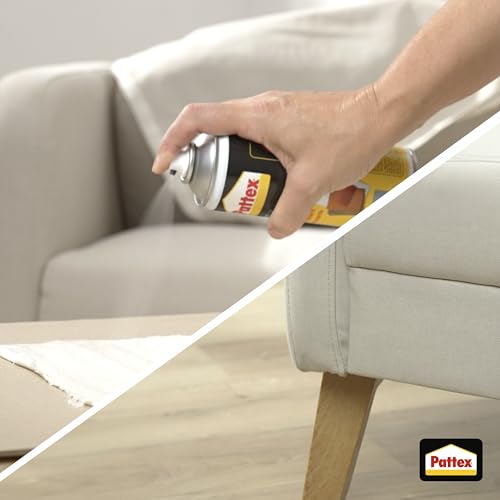 Miniatura 4 de Pattex Contact Spray, Cola De Contacto Permanente, Pegamento Spray De Base Disolvente, Pegamento Fuerte Para Trabajos De Bricolaje Y Reparación, 1 Bote X 400 Ml