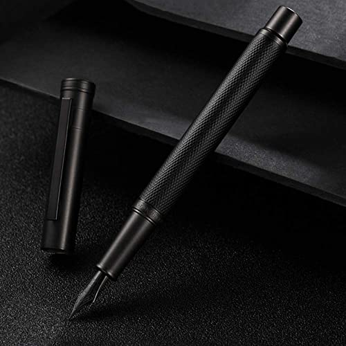 Hongdian Black Forest Metal Fountain Pen Titanium Black Fine Nib Beautiful Tree Texture Excellent Writing Gift Pen #TOP1