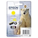 Epson Cartucho De Tinta Epson 26 Xl 9,7Ml Amarillo, XL válido para EPSON Expression Premium XP-510 / XP-520 / XP-600 / XP-605 / XP-610 / XP-615 / XP-620 / XP-625 / XP-700 / XP-710 / XP-720 / XP-800 / XP-810 / XP-820