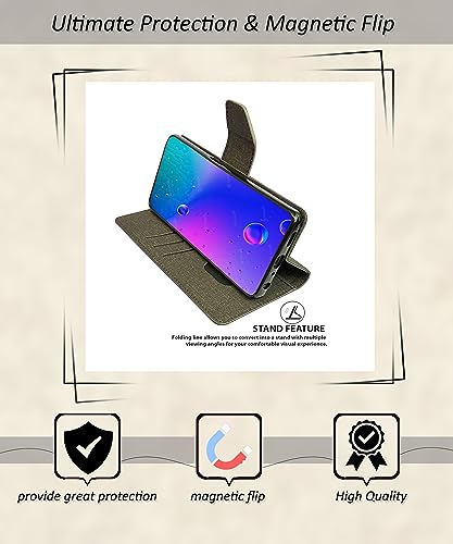 Image of SBMS Flip Cover Case for OnePlus Nord 5G Back Case Cover with Magnatic Closure | Inbuilt Stand | Card & Money Pocket (Mat Black)
