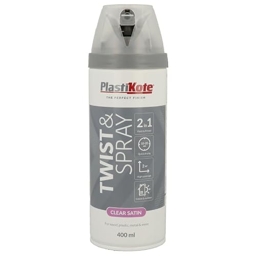 SuperGift.com 400ml, Twist & Spray Gloss Spray Paint (1, Clear Satin)