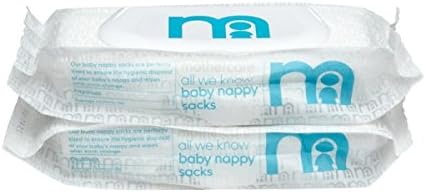 Mothercare All We Know Nappy Sacks (White, 2 Pieces)