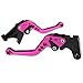 PROCNC Motorcycle Short Adjustable Brake Clutch Levers Fit for Kawasaki Z250SL 2016-2017 Ninja 300R/Z300 2013-2018 Ninja 250R 2008-2012 Ninja 400 2018-2024 (Pink)