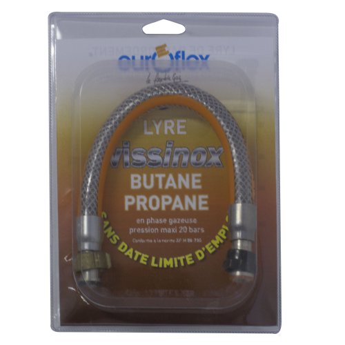 Lyre de raccordement butane-propane inox 35 cm