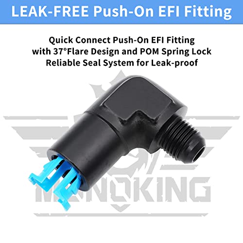 Conector 6AN a 3/8 EFI MONOKING ideal para renovar las líneas de combustible de tu coche clásico 4