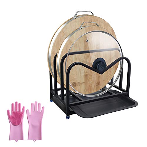 Rack pot en acier inoxydable et support de planche pour cuisine