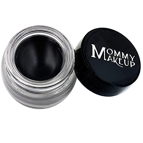 Mommy Makeup [Bundle - Save 20%] Waterproof Stay Put Gel Eyeliner In Black Beauty + Pointed Eyeliner Brush #TOP1