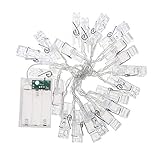 AMOYER Foto Clip Lichterketten LED-Fee-Schnur-Lichter Für Hängende Bilder Dorm Schlafzimmer Wand Hochzeit Dekorationen (20 Lichter Länge 300cm)