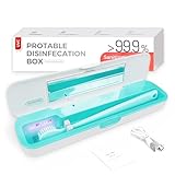 UWTLFCE UV-C Toothbrush Sanitizer Case for Travel, Portable Sanitizer and Holder Universal Fits Electric and Manual Brush Heads, Smart Automatic Operation