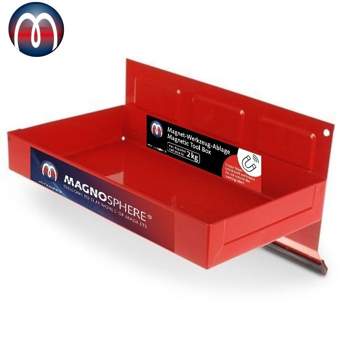 Magnetschale Werkzeug-Schale magnetische Ablage Magnet-Haftschale 240 x 115 x 30mm Magnetkorb Magnet-Ablage Dosen- Spraydosen-Halter Magnetteller hält an Metall Werkstattwagen oder Lochwand
