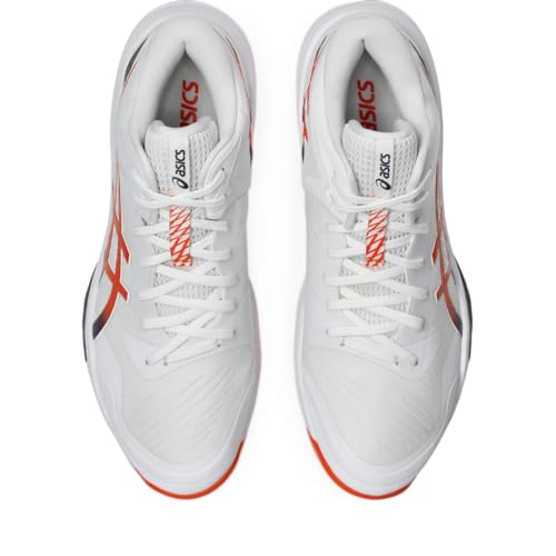ASICS ASICS Men's Sky Elite FlyteFoam Mid Top 3 Volleyball Shoes, 10.5, White/NOVA Orange
