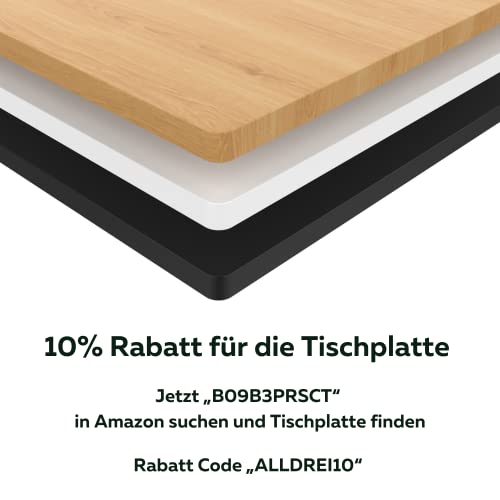 ALLDREI AD2 höhenverstellbares Tischgestell für Schreibtische, elektrisch stufenlos Höhenverstellung, mit 4 Speicher… – Bild 4