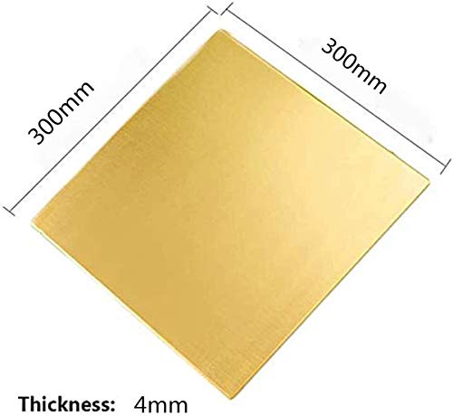 Plaque en laiton 4 mm x 300 mm x 300 mm pour découpe et usinage