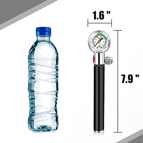 Ong Namo Ball Pump With Pressure Gauge For Sports Ball Pressure Release, Hand Air Pump For Balls With 10 Needles & 2 Nozzles, Basketball Soccer Ball Volleyball Rugby Pump For Inflating & Deflating #TOP3