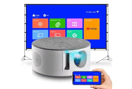 Image of BIGASUO Mini WiFi LED Portable Projector 1080p Full HD for Android /iOS with Built-in YouTube - Supports WiFi, HDMI,AV in,USB, Miracast with 4000 LM (BGP31)