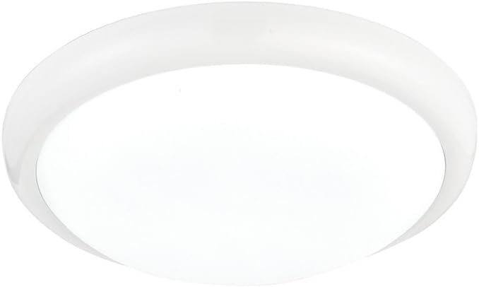 Saxby Montana 330mm Round 15W LED Colour Changing 3000/4000/6500 Kelvin Flush Gloss White Ceiling Light