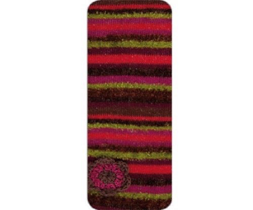 Country Kids RED CROCHET FLOWER STRIPED Tights 6-8 years