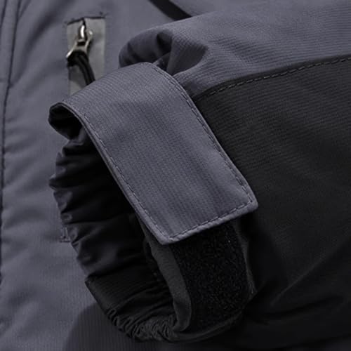 Ski Jacket Men Water Repellent Fleece Lined Snow Coat with Detachable Hood - image 5
