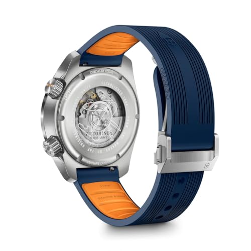 Image of Victorinox Air Pro Auto 43 mm, Silver Stainless Steel case, Silver Stainless Steel Bezel, Blue dial, Blue Rubber Strap